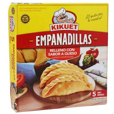 4 cajas de KIKUET EMPANADILLA QUESO 5 CT con Envio Rapido de UPS Incluido