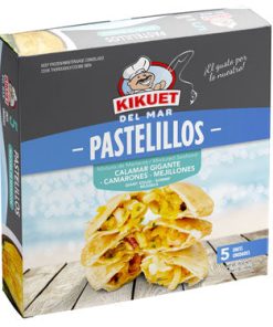 4 Cajas de Pastelillos KIKUET de Mariscos Mixtos (calamar, mejillón, camarón) 5 CT con Envio Rapido de UPS Incluido