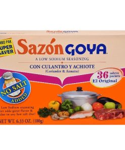 Goya Sazon Bajo en Sodio Culatro y Achiote - Low Sodium with Coriander & Annatto Jumbo 36 ct