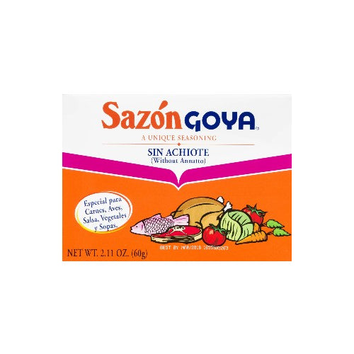 Goya Sazon Without Achiote - Sin Achiote 12 Pack