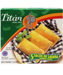 Next Day delivery con 4 cajas de TITAN  TACOS DE LASAÑA 5 CT